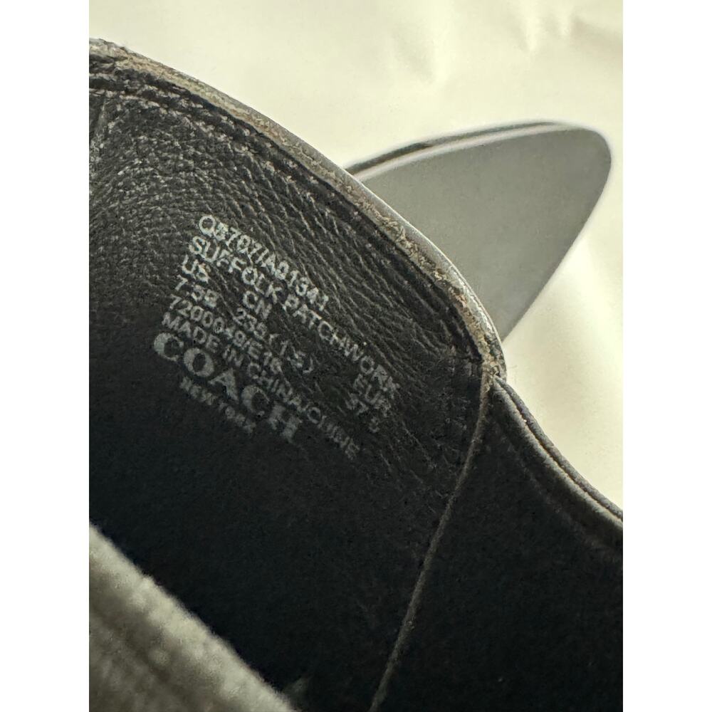 Coach Suffolk Patchwork Leather Ankle Boots Black 7.5 Chelsea NIB - Picture 14 of 14